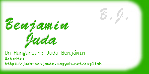 benjamin juda business card
